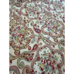 Vintage Taylor Linens DUVET Pink Floral Paisley Ruffled Full/queen & Bedskirt